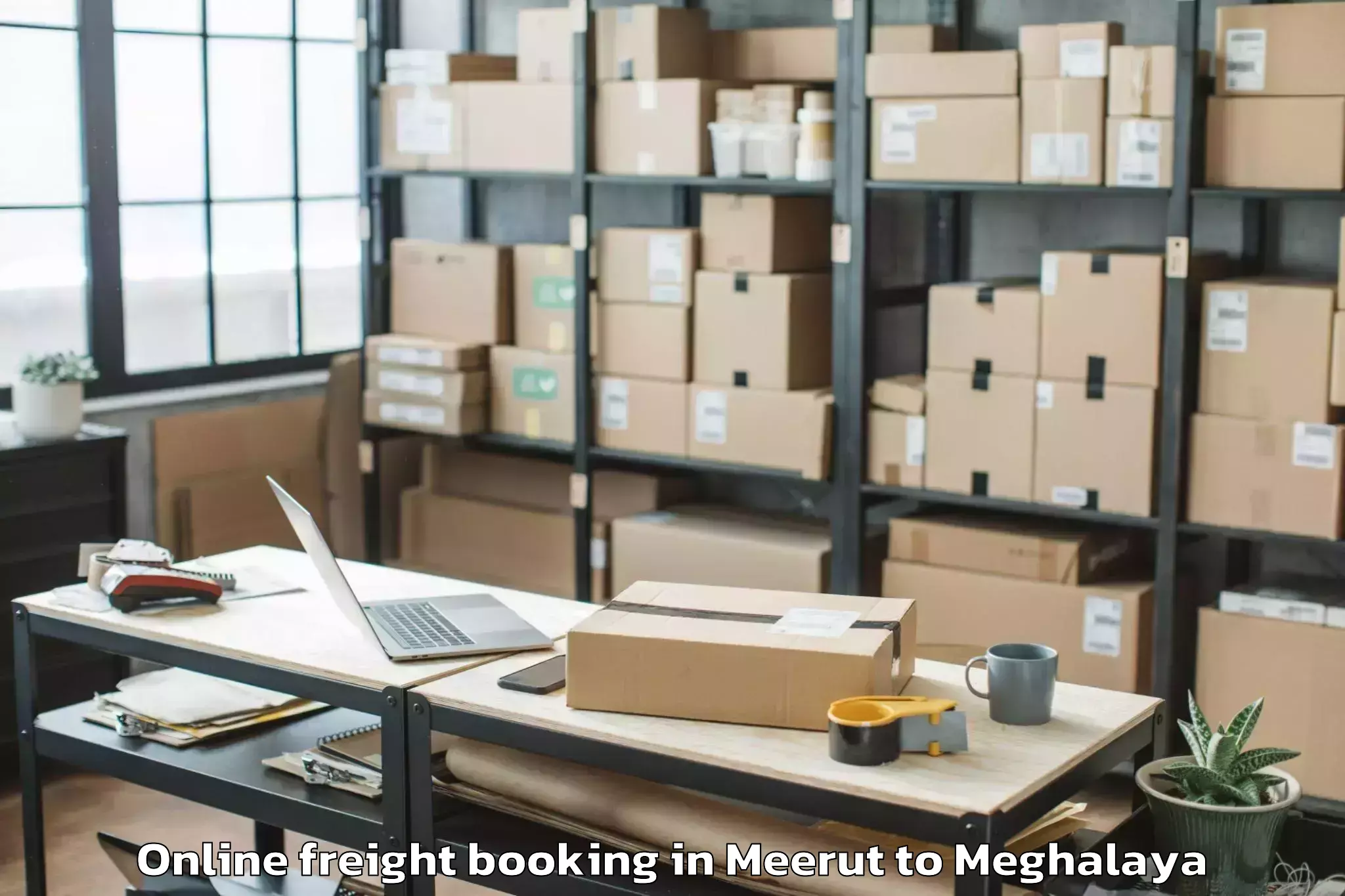 Trusted Meerut to Williamnagar Online Freight Booking